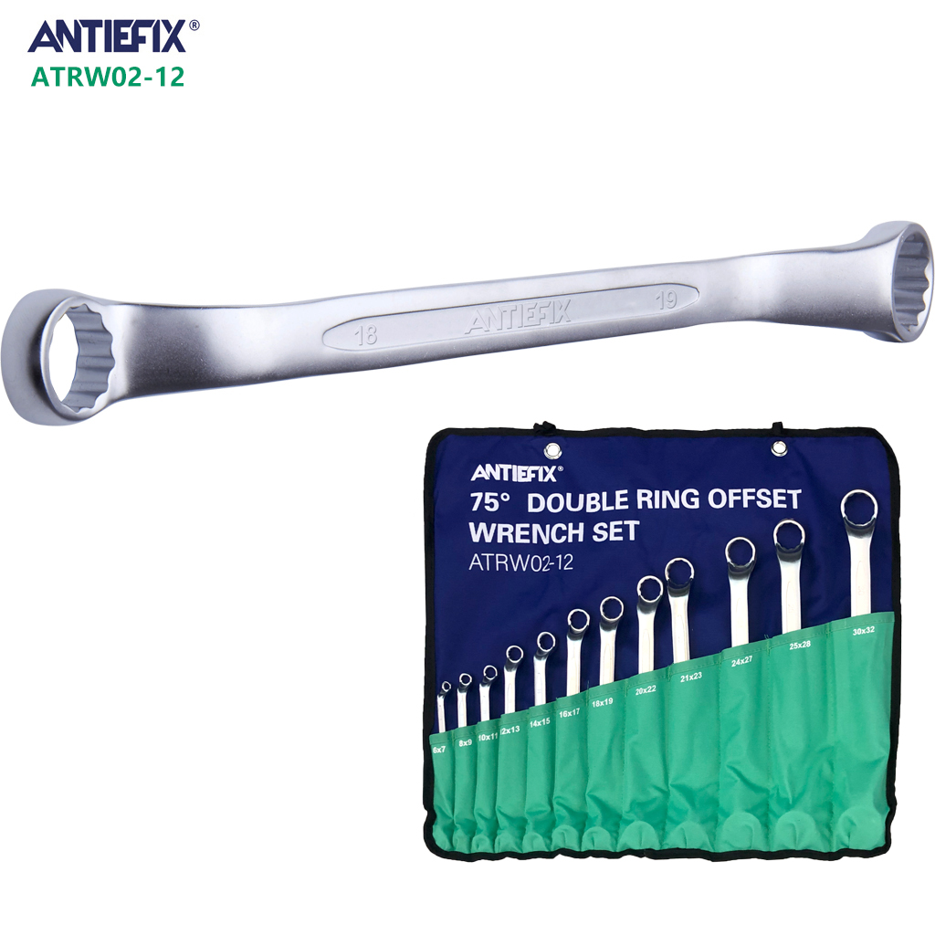 ANTIEFIX ATRW02-12 Economical Hand Tool Series Double ring off wrench-Set 