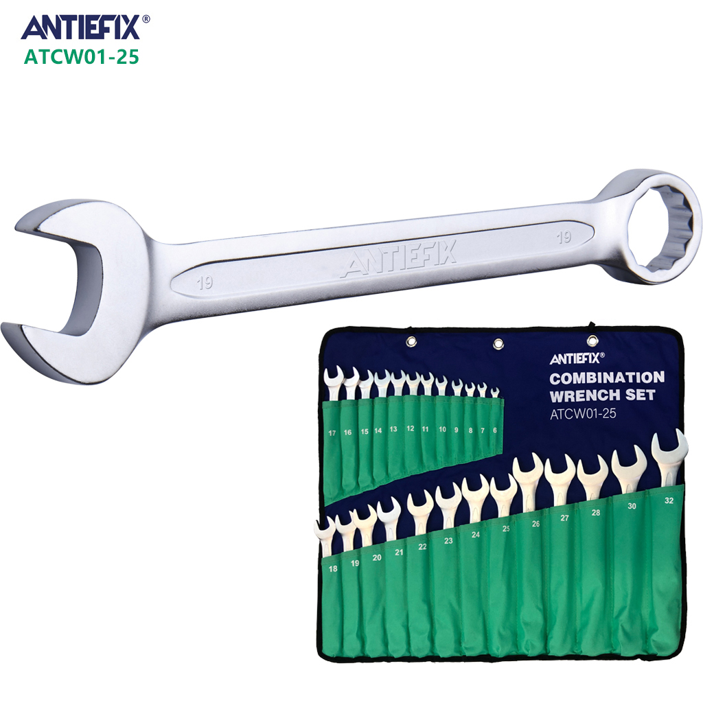 ANTIEFIX ATCW01-25 Economical Hand Tool Series Combination Wrench Set 
